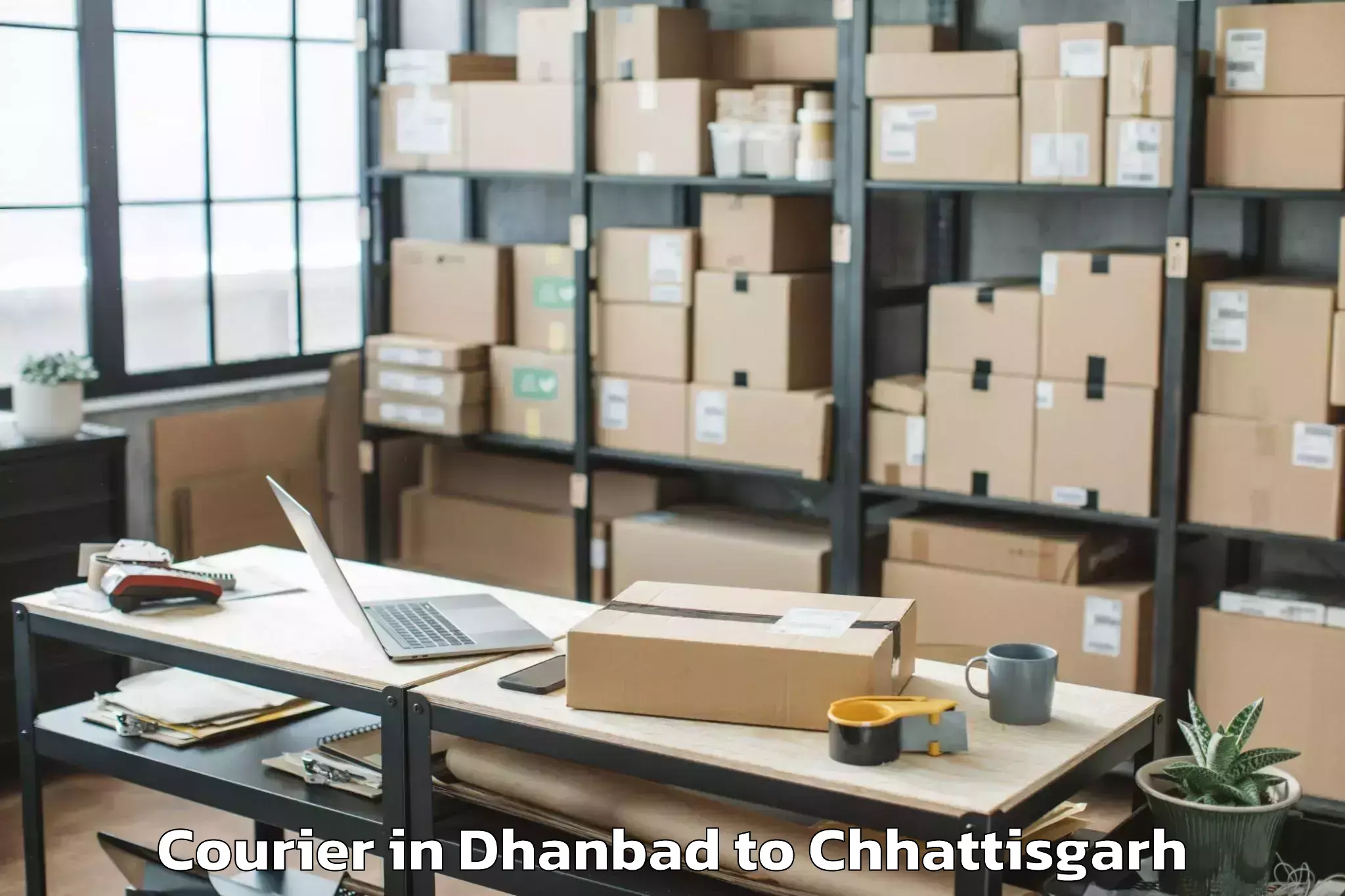 Top Dhanbad to Kanker Courier Available